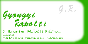 gyongyi rapolti business card